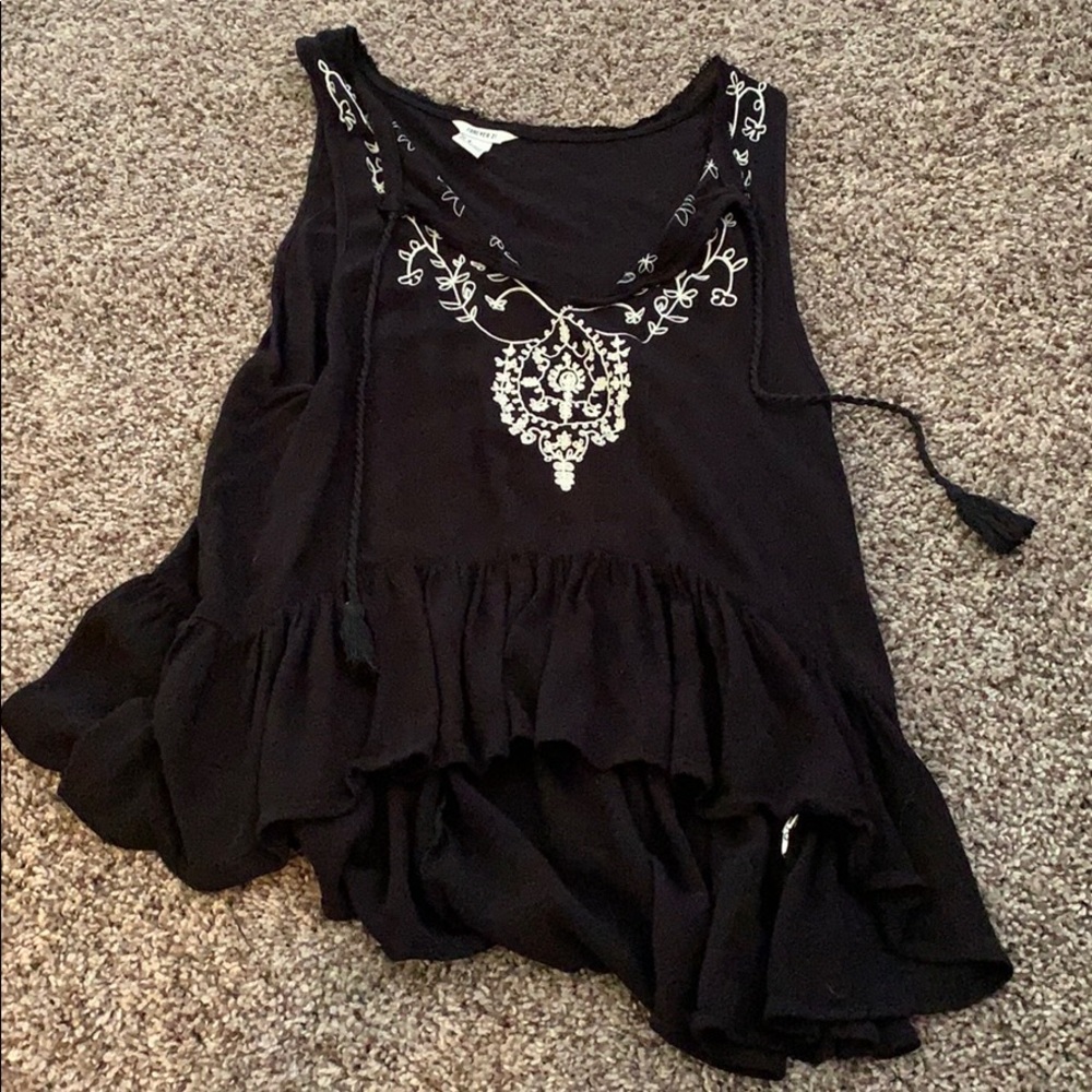 Black tank top